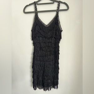 Black flapper vintage dress